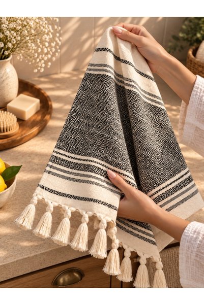ZIY Collection منشفة منسوجة من القطن العضوي من سلسلة هوم مقاس 40x60 سم - متوفرة بألوان متعددة
