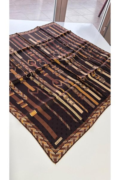 Armine Jakarlı İpek Eşarp 9607D 01