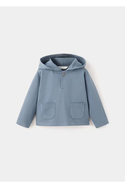 MANGO Baby Kapüşonlu cepli sweatshirt