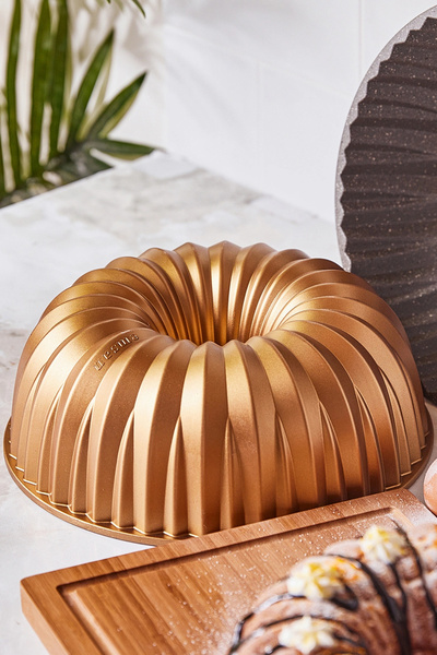 Emsan Griss Hardstone Döküm Kek Kalıbı Gold 24 cm