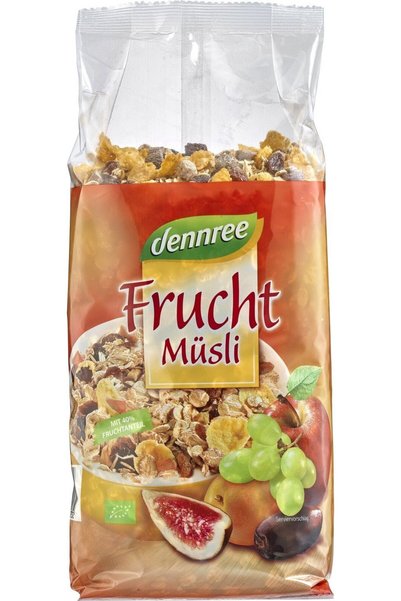 Dennree Musli cu fructe bio 750g,
