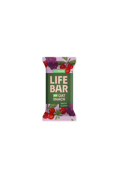 Lifebar Baton de ovaz cu fructe de padure, bio, 40g,