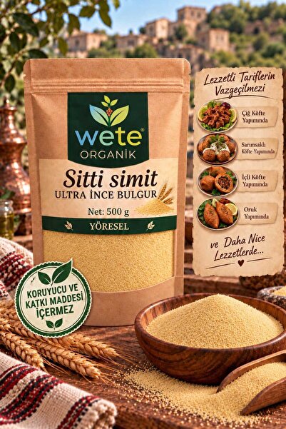 Bulgur Ultra İnce Yöresel Sitti Simit 500 gram Çiğ Köfte Sarımsaklı Köfte Oruk Kebabı Uygun Bulgur