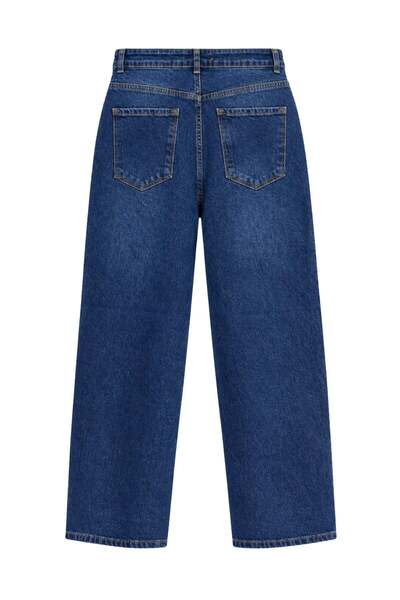 Vadon 1054 Women's High Waist Straight Fit Straight Leg Jeans Blue