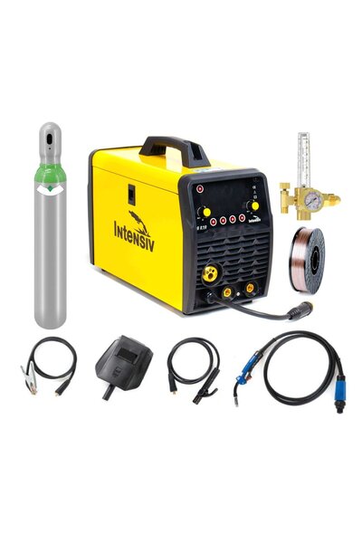 INTENSIV Pachet complet sudura MIG/MAG: MIG 210 Intensiv, 230 V, 200 A, Butel...
