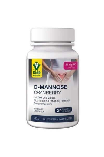 RAAB D-manoza si merisor 2200mg, 24 comprimate vegane