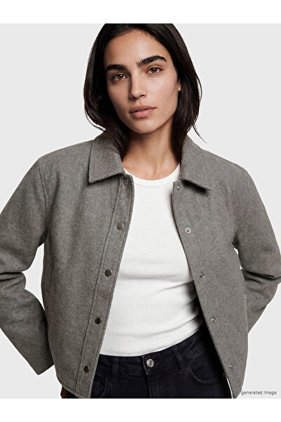 LC Waikiki I Collared Women's Shirt Jacket from Freezen Store