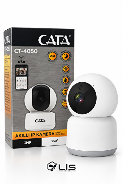 CT-4050 360° Dönebilen Akıllı IP Kamera 3MP 1296P Full HD Wi-Fi