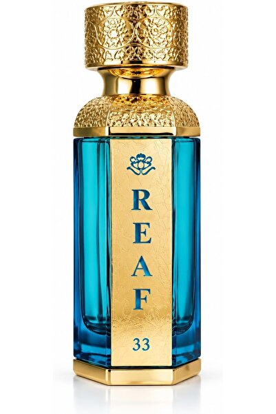 Generic عطر REAF 33 الفاخر، زجاجة زرقاء بغطاء ذهبي، تصميم شرقي فاخر، علبة هدا...
