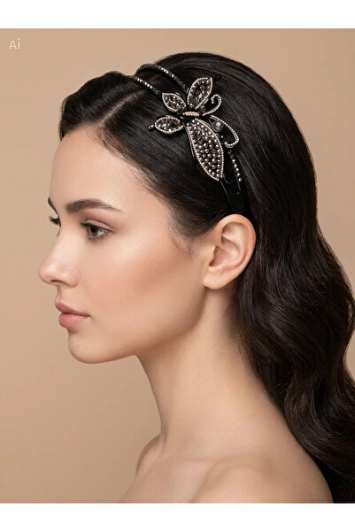 EVREUX Stylish Plastic Crown with Crystal Stone and Butterfly Detail