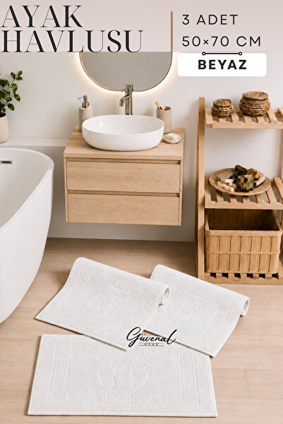 Güvenal الآثار |   طقم مناشف قدم منقوشة بتصميم بصمة القدم مكون من 3 قطع مقاس ...