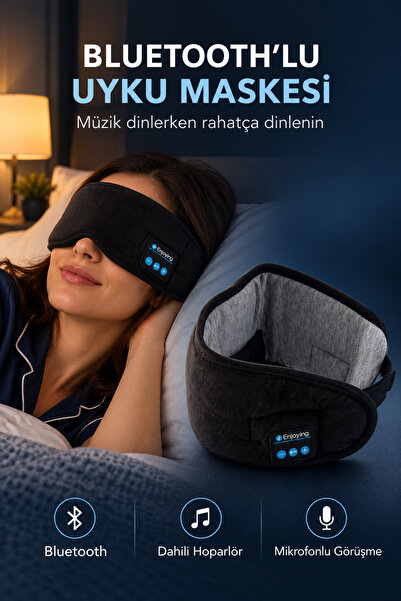 indirimsevinci Bluetooth'lu Göz Bandı Müzikli Uyku Maskesi Dahili Hoparlörlü ...