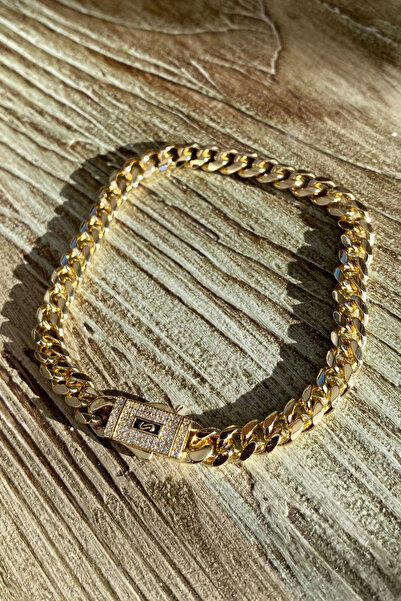 Brethils Monaco Chain Modeli Gurmet Klipsli 14k Altın Kaplama Kararmaz Garant...