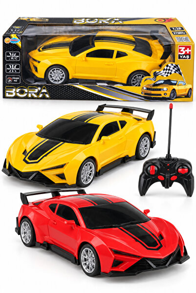 İlknurtoys Uzaktan Kumandalı Model Yarış Arabası 1:16 Ölçek 27 MHz Tam Fonksiyon Yüksek Hızlı Sarı