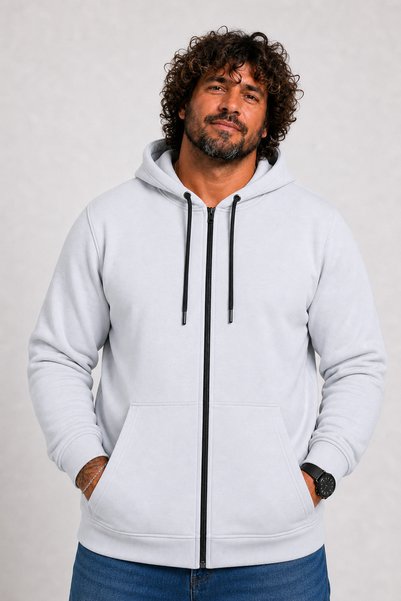 Starbattal Large Size Unisex Hooded 3Ip Sweat 11701 Gray