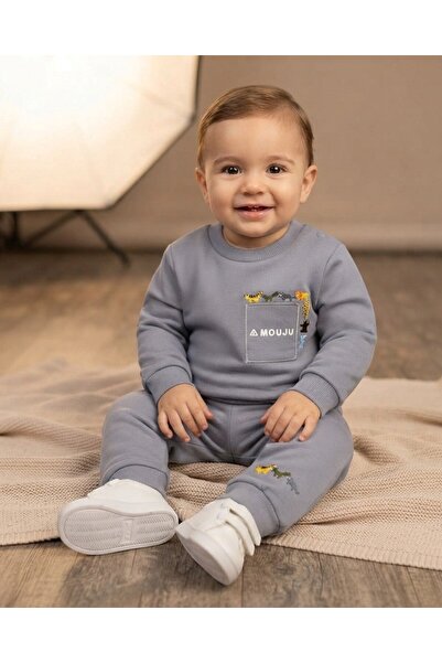 voyyo kids baby طقم شتوي للأطفال الأولاد مكون من 3 قطع مطبوع عليه ديناصورات، ...