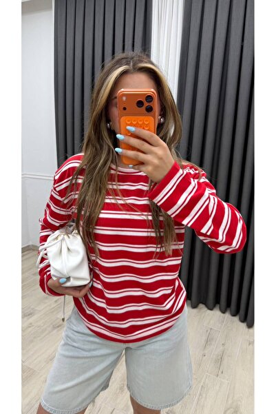 ALVOR Boxy Fit Çizgili Uzun Kollu T-Shirt