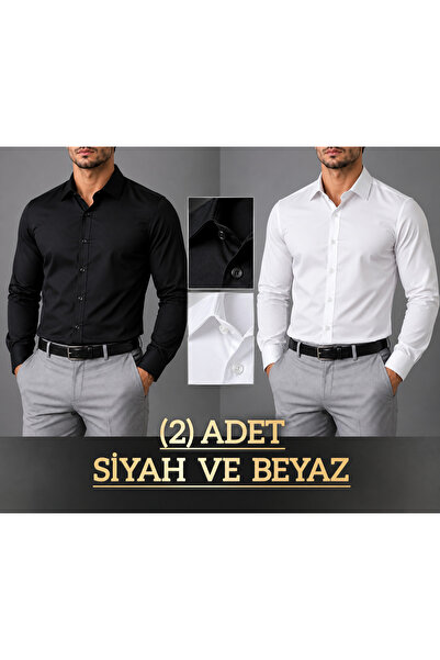 DARJO COMMER Comfortable Slim Fit Cut Four Seasons White and Black [2 Pieces]...
