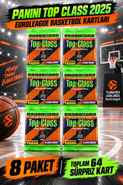 Panini 8-Pack – Top Class 2025 Euroleague Basketball Player Card 8-Pack Close...