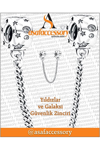 Generic Brand سلسلة نجوم وفضات المجرات الأمنية فضية اللون