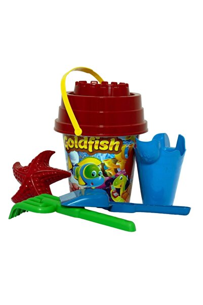 Lisinya Patterned Round Castle Bucket and Accessories - Shark Pattern (Lisinya)