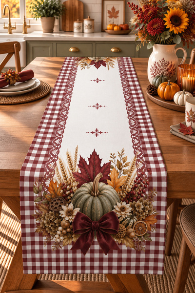 Bertille Home Sonbahar Mutfak Balkon Serisi 140x40 Cm Dijital Baskılı Runner ...