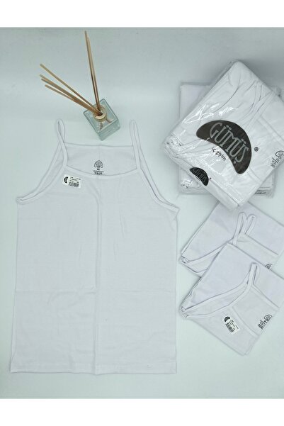 GÜMÜŞ Women's Ribbed Rope Strap Tank Top 4 Pieces