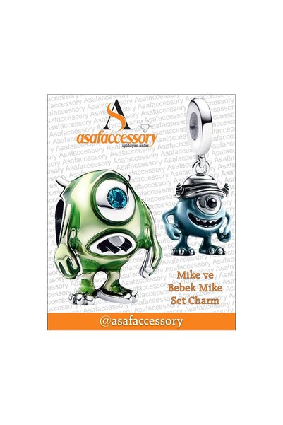 Generic Brand Mike and Baby Mike Set Charm Silver