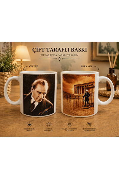 Atatürk ve Anıtkabir - 300 ml Porselen Kupa