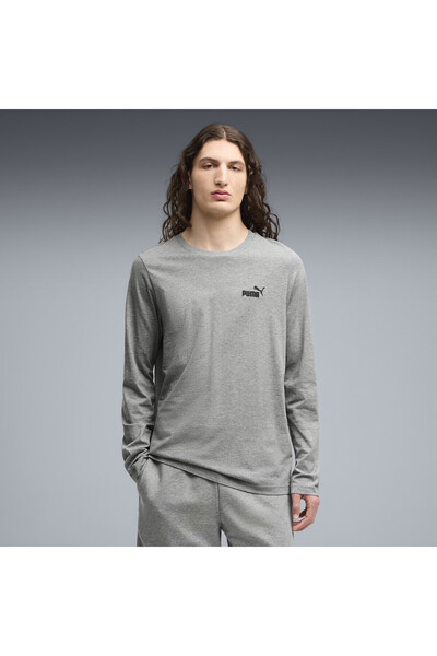 Puma Pánská trička s logem Essentials č. 1 s dlouhým rukávem