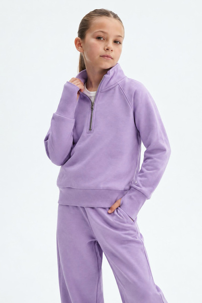 Colorinas Hush Half Zipper Sweatshirt