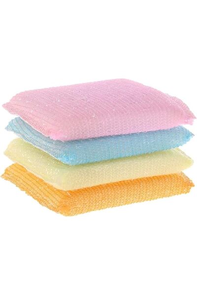 SAQOCLEAN 4-Peices Kitchen Cleaning Sponge, Non-Scratch Double-Sided Scrubber...