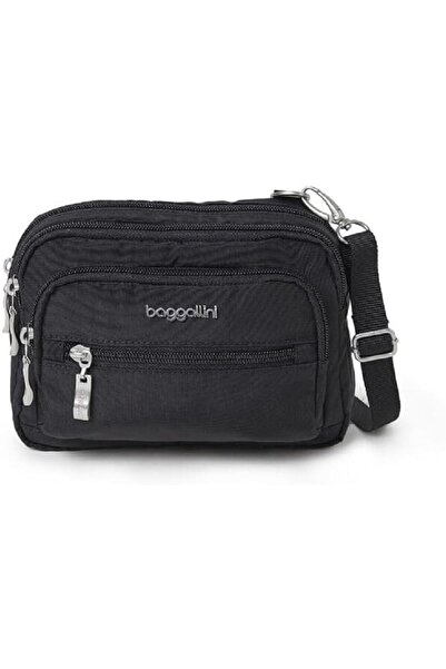 Baggallini حقيبة خصر نسائية صغيرة قابلة للتحويل بثلاثة أقفال - خفيفة الوزن وم...