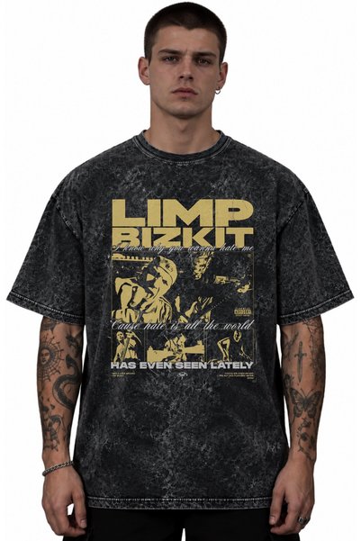 SEVBANO Limp Bizkit Rock Metal Music Band Printed Unisex Oversize Vintage Was...