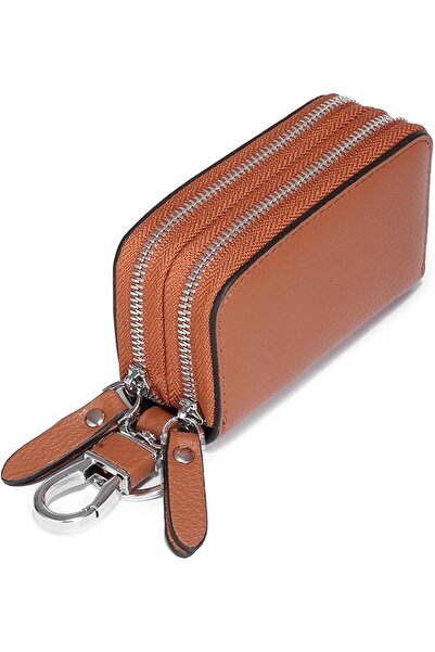 GENERAL Double Zipper Car Key Case, Closure Bag, Dashboard Pouch Keychain Cas...