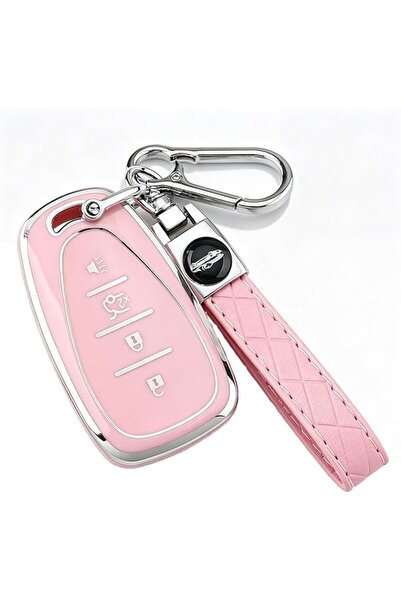 Generic Pink TPU Key Fob Case for Chevrolet Equinox Sonic Traverse Trailblaze...