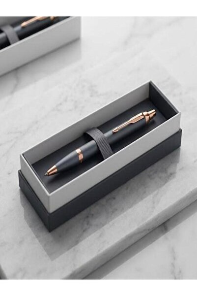 Parker Im Matte Gray Rose Gold Clip-On Ballpoint Pen with Special Box (Luxury...
