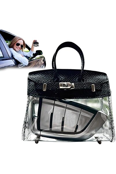 EXCEFORE Mini Creative Handbag for Car Keys, Cute Transparent Car Key Tote wi...