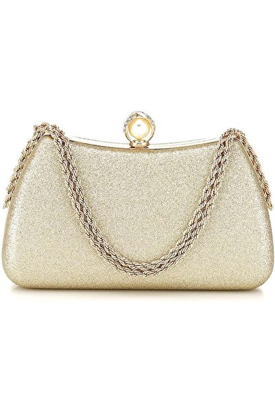 KASTWAVE Clutch Purses with Detachable Chain for Women, Glitter Evening Bag W...
