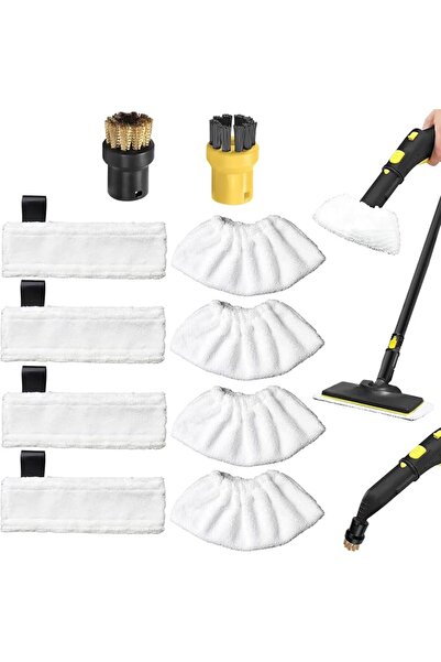 Xkimos 10 Pack Cloth Set Mopping Pads Replacement for Karchers SC2/SC3/SC4/SC...