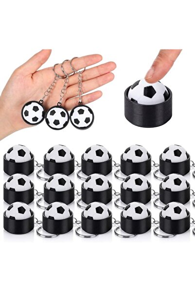 SYOSI 15 Pcs Soccer Ball Clicker Keychains, 3D Printed Fidget Key Ring Toys, ...