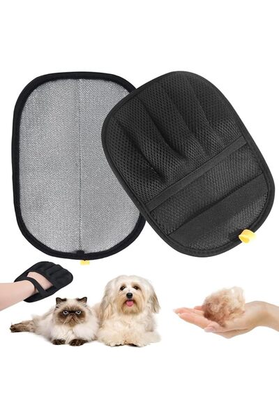 GENERAL 2-Pack Pet Hair Removal Gloves - Reusable Grooming Gloves for Dogs an...