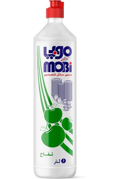 MOBILAX سائل غسيل الأطباق برائحة التفاح - 1 لتر، عبوة واحدة