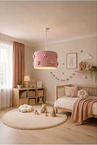 Elizim Home Lighting Lavinya Pudra Papatya Çocuk Odası - Bebek Odası Avizesi ...