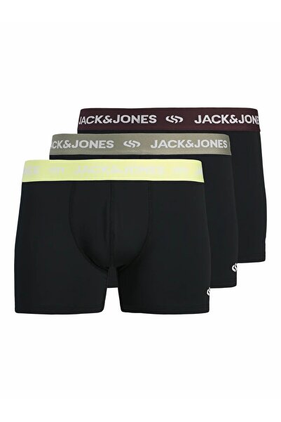 Jack & Jones Men's Black Jacsport Active Trunks 3 Pack Boxer
