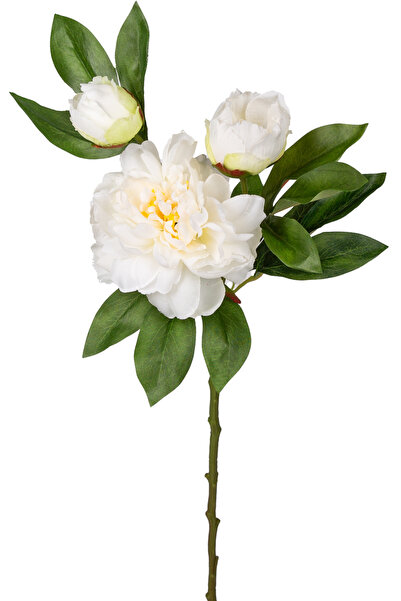 Herdekora Yapay Çiçek, Şakayık, Tomurcuklu, Beyaz - 63 cm