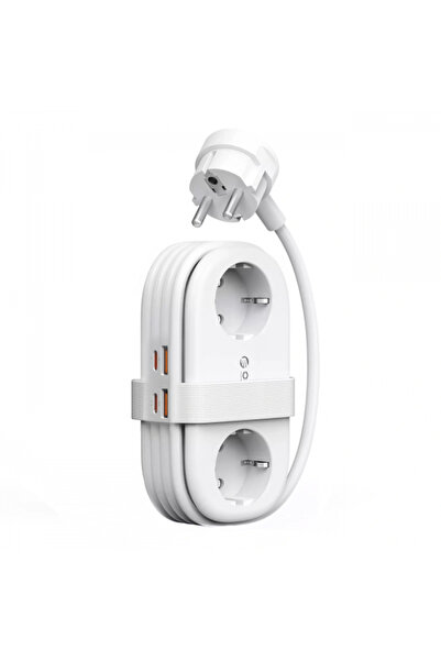 Orico Prelungitor AP3, 2 x Schuko - 2 x USB-A - 2 x USB-C, Alb