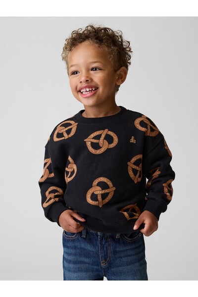 GAP Erkek Bebek Siyah VintageSoft Sweatshirt
