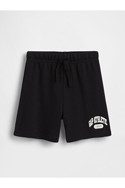GAP Erkek Bebek Siyah Relaxed Pull-On Fransız Havlu Kumaş Şort