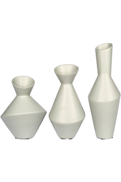 Herdekora Set de 3 ghivece decorative din ceramică Likya, verde mentă
